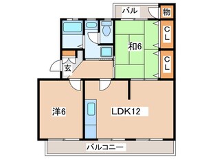 グリーンハイム野渡の物件間取画像